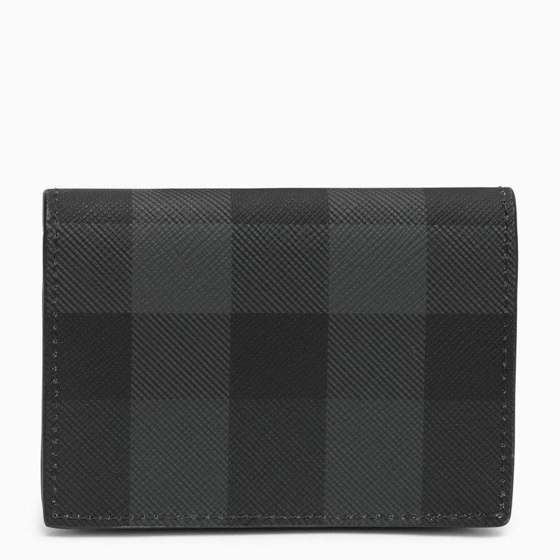 商品Burberry|CHARCOAL GREY CREDIT CARD HOLDER WITH CHECK MOTIF,价格¥2042,第3张图片详细描述