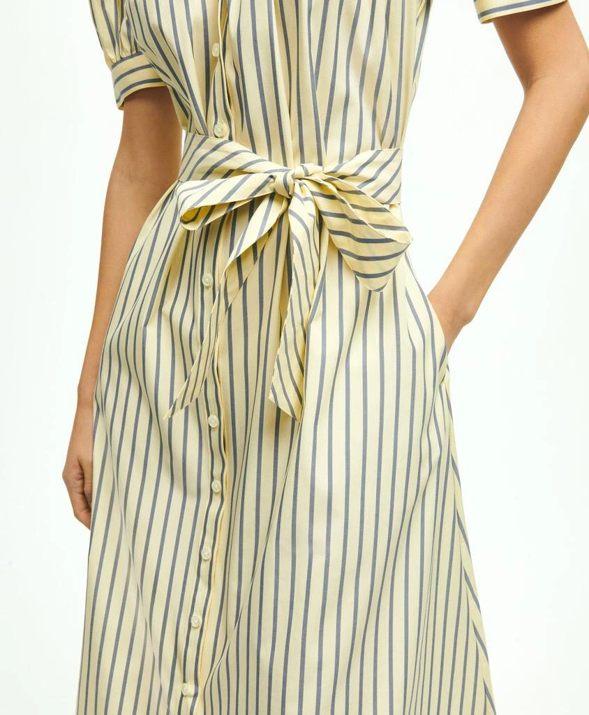 商品Brooks Brothers|Supima® Cotton Fit & Flare Stripe Shirt Dress,价格¥757,第4张图片详细描述