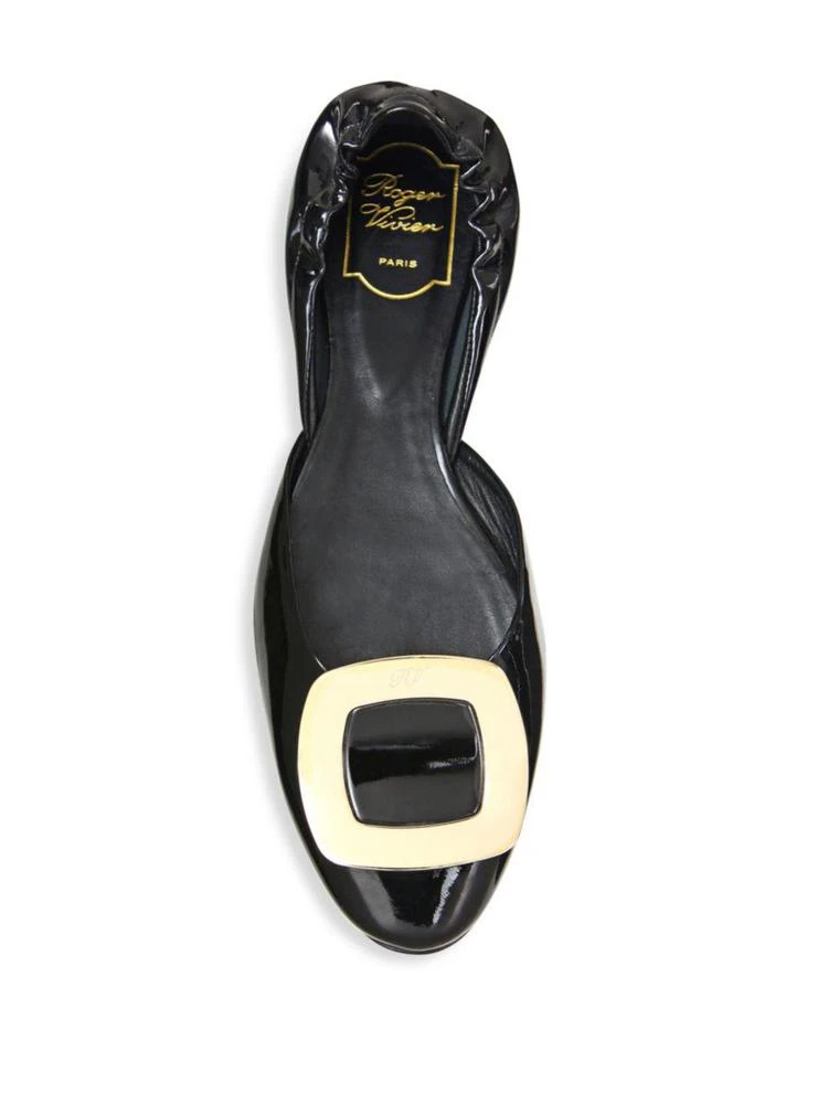 商品Roger Vivier|Roger Vivier - Ballerine Chips Patent Leather d'Orsay Flats,价格¥4881,第4张图片详细描述