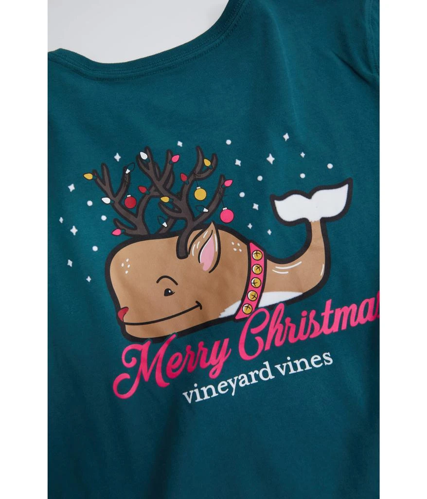 商品Vineyard Vines|Long Sleeve Reindeer Whale Pocket Tee (Toddler/Little Kids/Big Kids),价格¥247,第2张图片详细描述