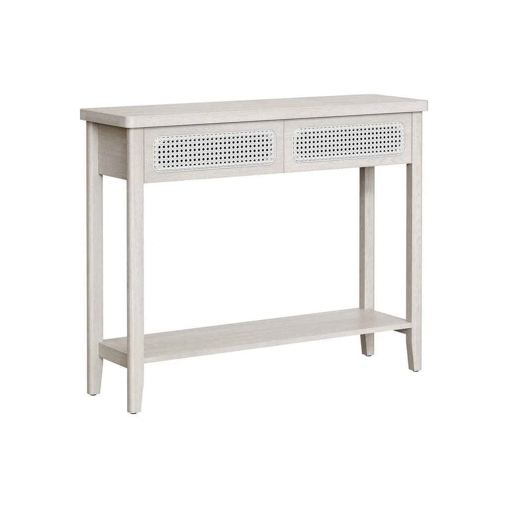 商品BreeBe|Entry Table with 2 Drawers and Open Shelf Oatmeal Beige,价格¥1448,第1张图片