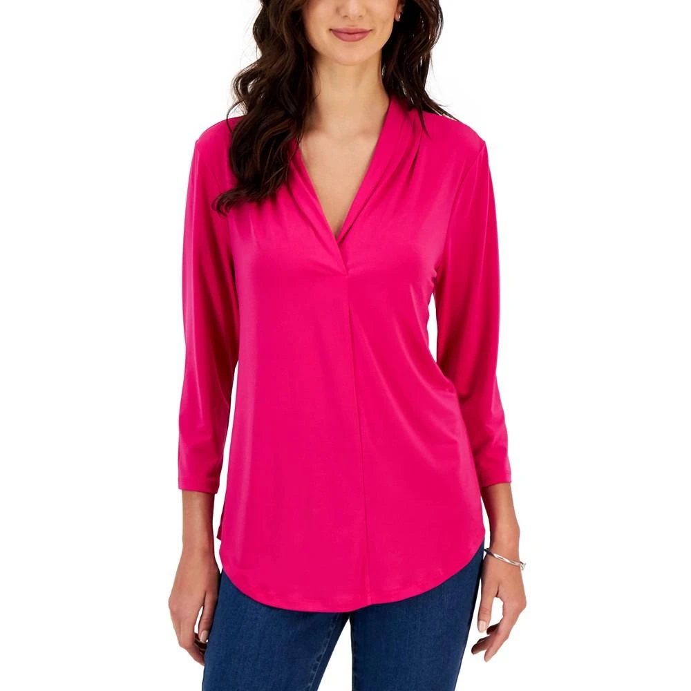 商品Charter Club|Women's 3/4-Sleeve Top, Created for Macy's,价格¥192,第1张图片