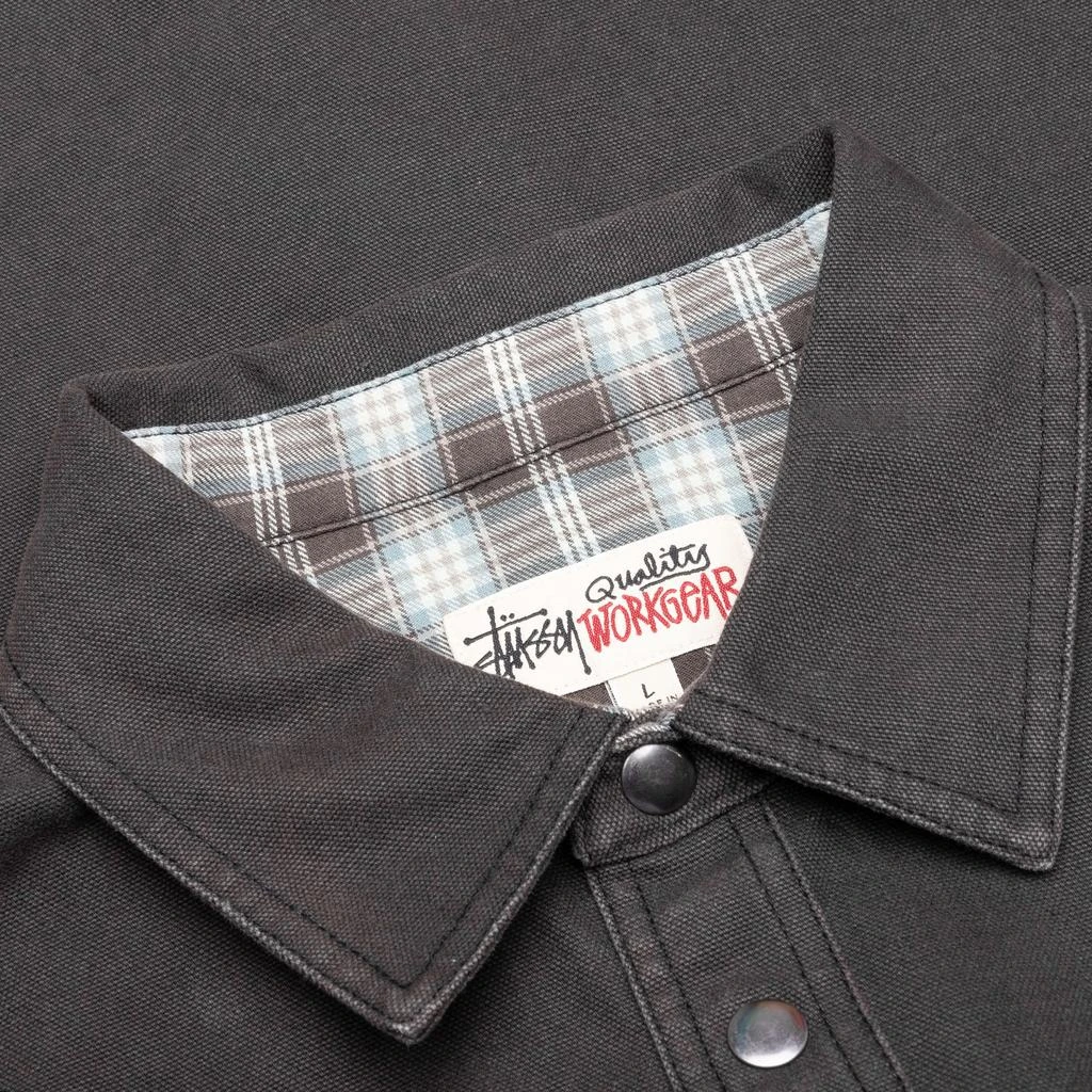 商品STUSSY|Heavy Washed Canvas Shirt - Black,价格¥1345,第3张图片详细描述