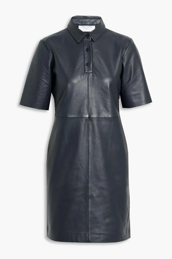 商品Equipment|Cassio leather mini shirt dress,价格¥2989,第3张图片详细描述