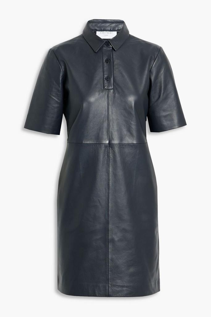 商品Equipment|Cassio leather mini shirt dress,价格¥2849,第5张图片详细描述