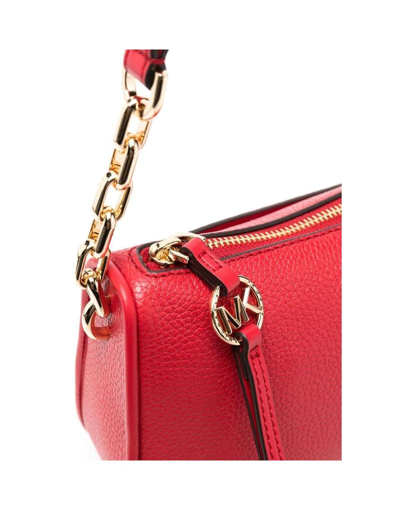Jet Set Fuxia Shoulder Bag In Saffiano Calfskin With Gold-colored Details And Charm With M Michael Kors Logo商品第3张图片规格展示