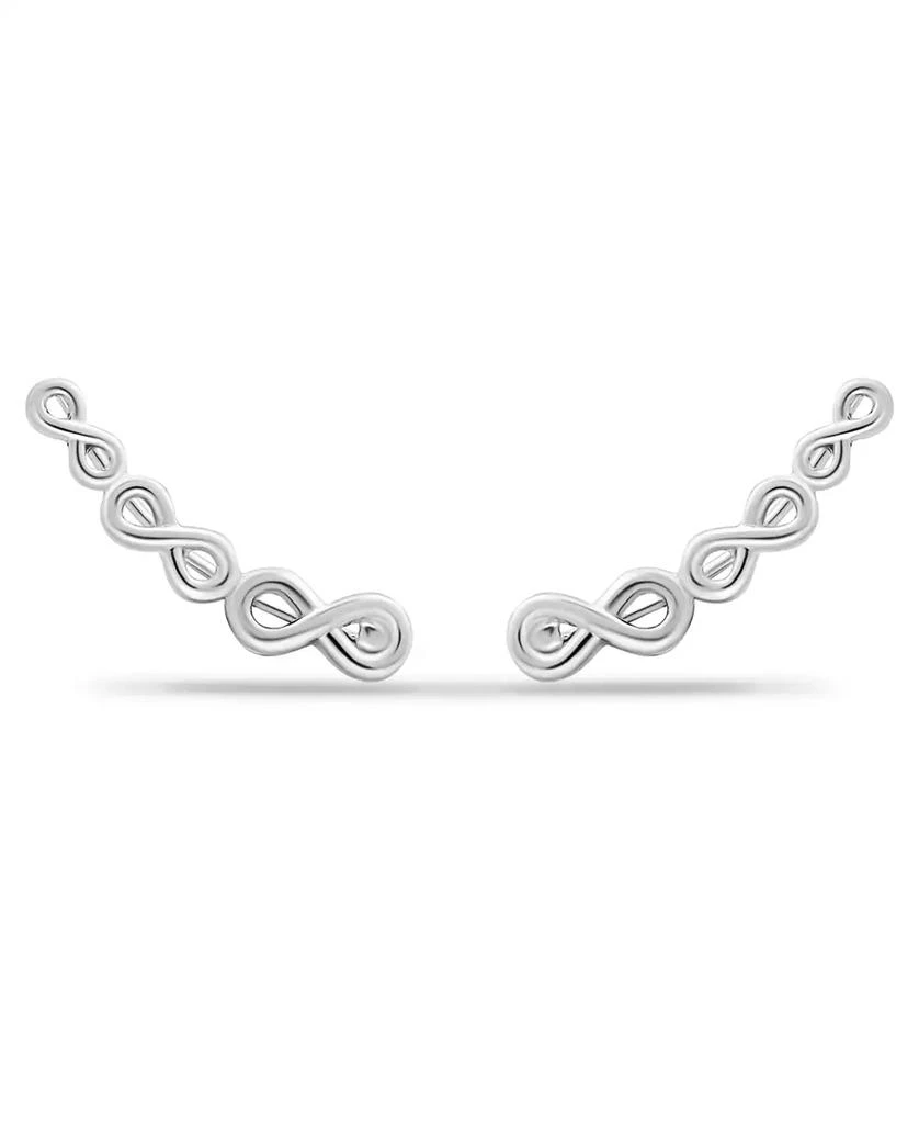 商品Giani Bernini|Infinity Ear Crawler Earrings in 18k Gold Over Sterling Silver or Sterling Silver,价格¥145,第3张图片详细描述