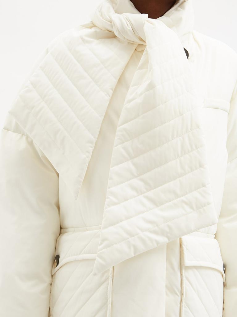 Soft Tech scarf-neck recycled-fibre padded coat商品第3张图片规格展示