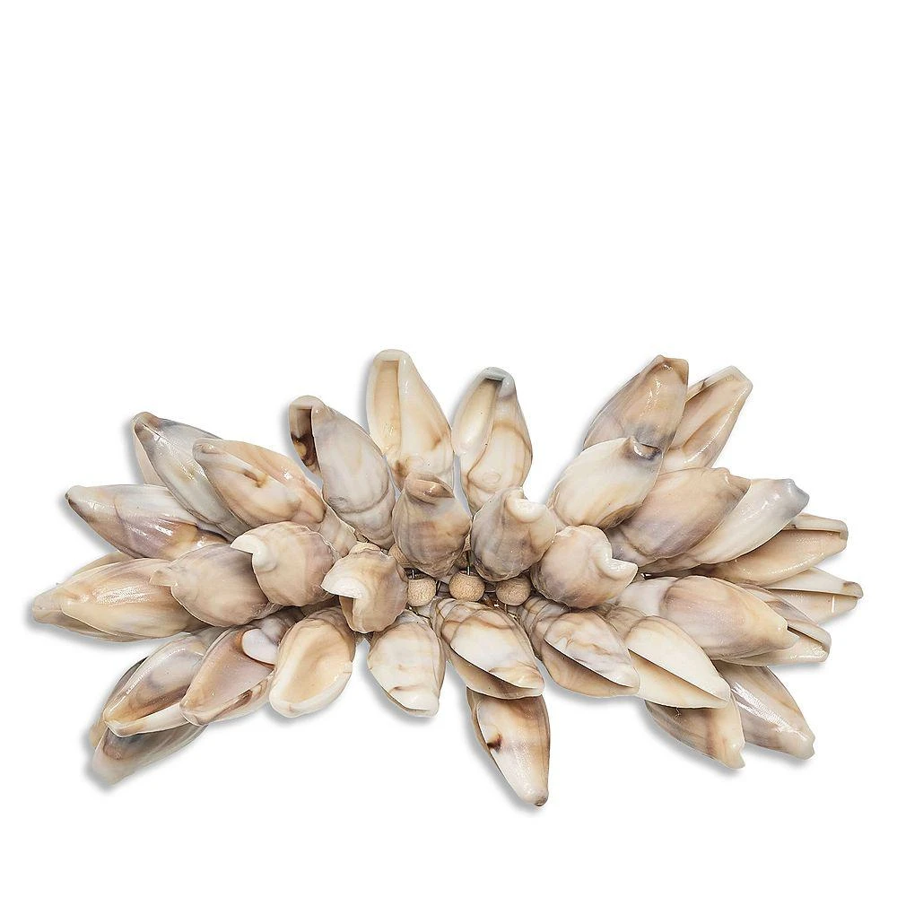 Shell Fringe Napkin Ring in Ivory & Brown 商品