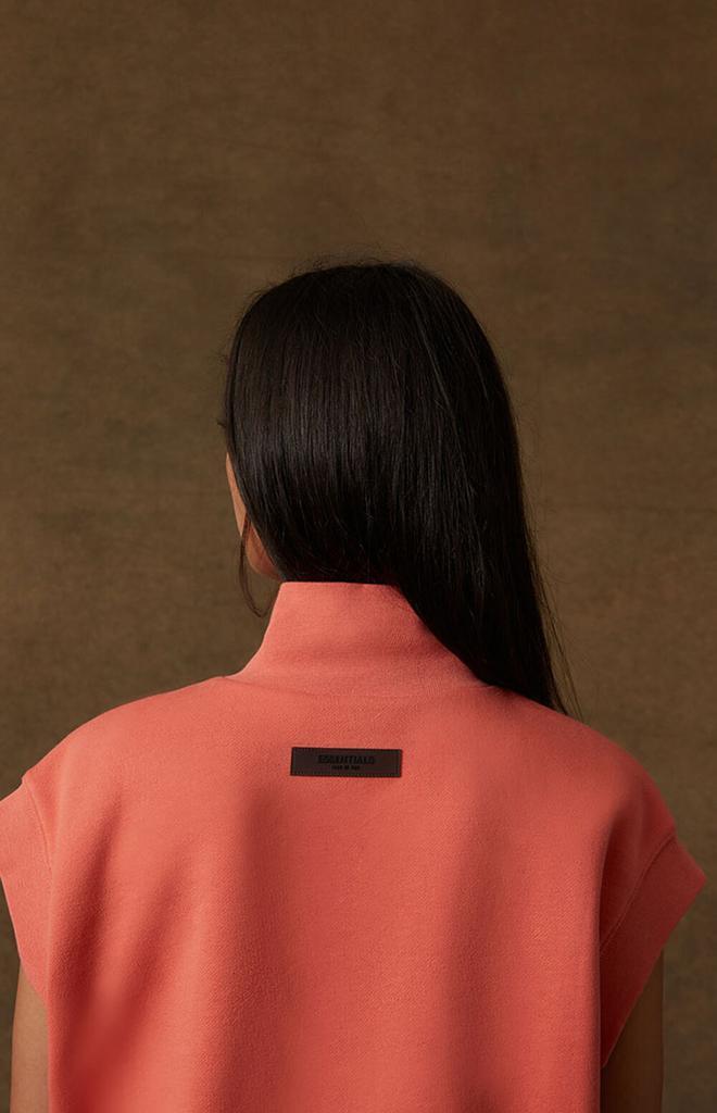 商品Essentials|Women's Coral Mock Neck Sleeveless Sweatshirt,价格¥538,第7张图片详细描述