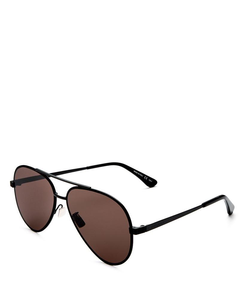 商品Yves Saint Laurent|Men's Classic Zero Brow Bar Aviator Sunglasses, 60mm,价格¥3366,第1张图片