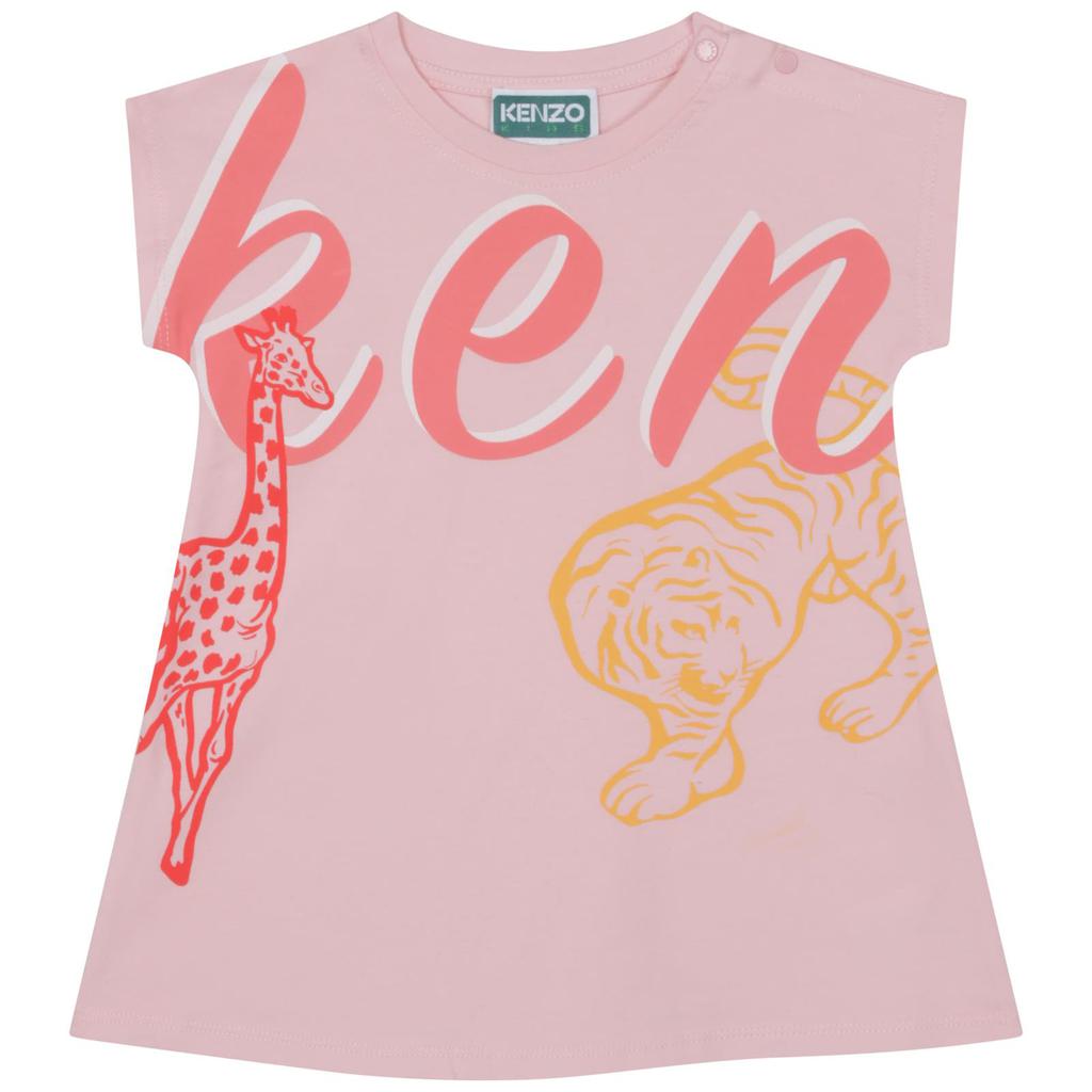 Kenzo Kids T-shirt Model Dress With Print商品第1张图片规格展示