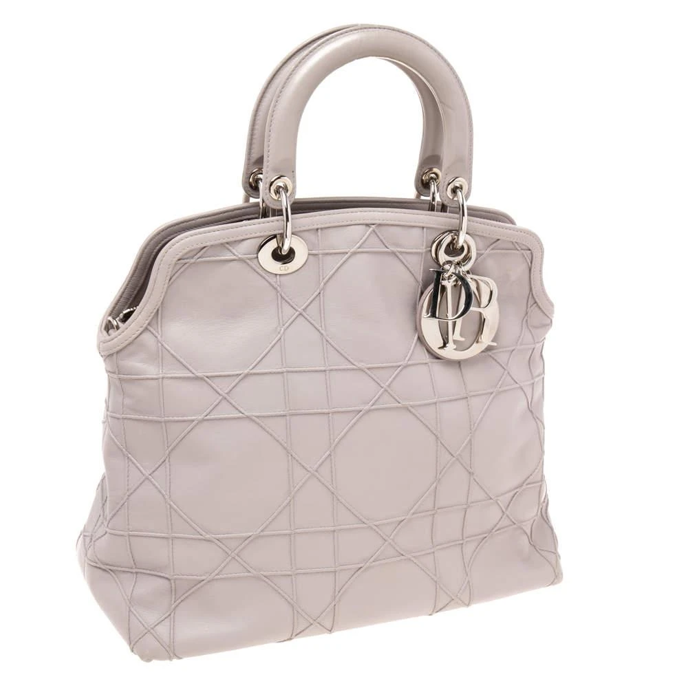 商品[二手商品] Dior|Dior Pale Lilac Cannage Leather Granville Tote,价格¥8558,第3张图片详细描述