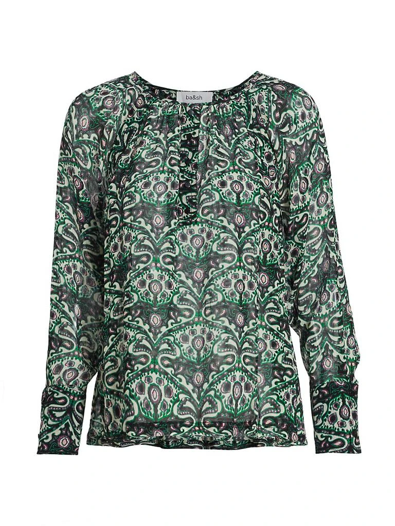 商品ba&sh|Fel Paisley Front-Button Blouse,价格¥654,第1张图片