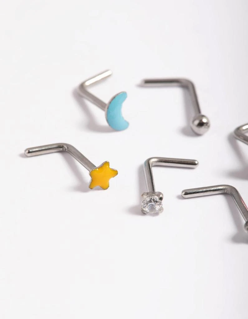 商品Lovisa|Surgical Steel Motif Nose Stud Pack,价格¥36,第2张图片详细描述