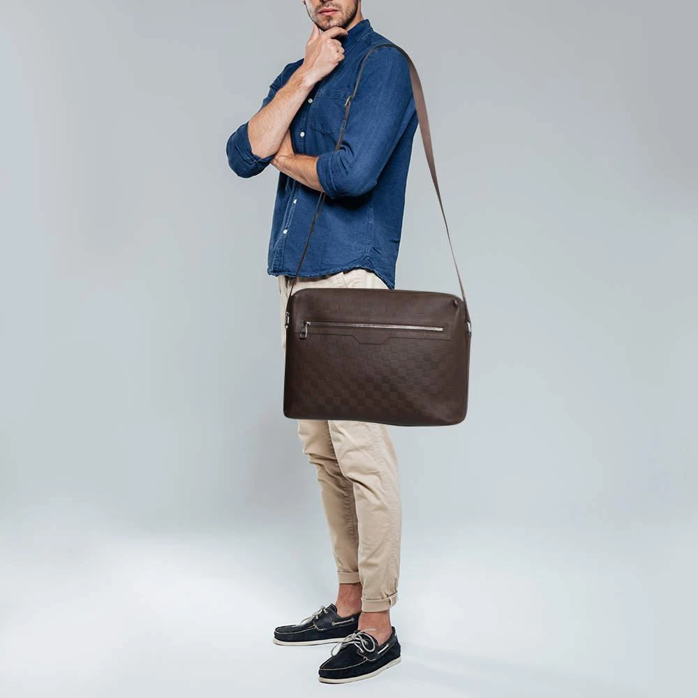 商品[二手商品] Louis Vuitton|Louis Vuitton Brown Damier Infini Calypso Messenger GM Bag ,价格¥10391,第2张图片详细描述
