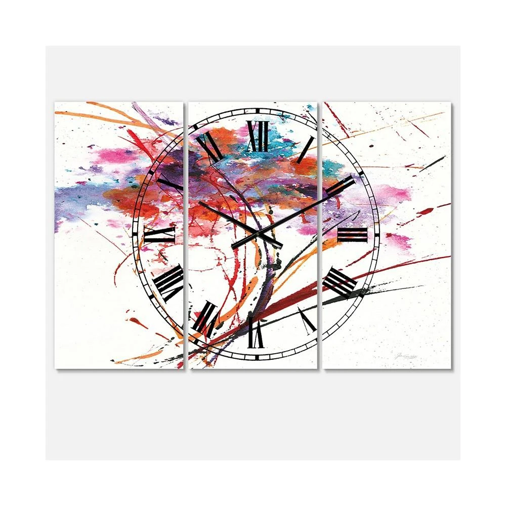 商品Designart|Traditional 3 Panels Metal Wall Clock,价格¥1861,第1张图片