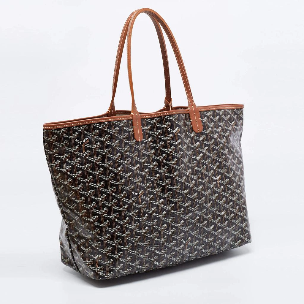 商品[二手商品] Goyard|Goyard Brown Goyardine Coated Canvas and Leather Saint Louis PM Tote,价格¥17626,第3张图片详细描述