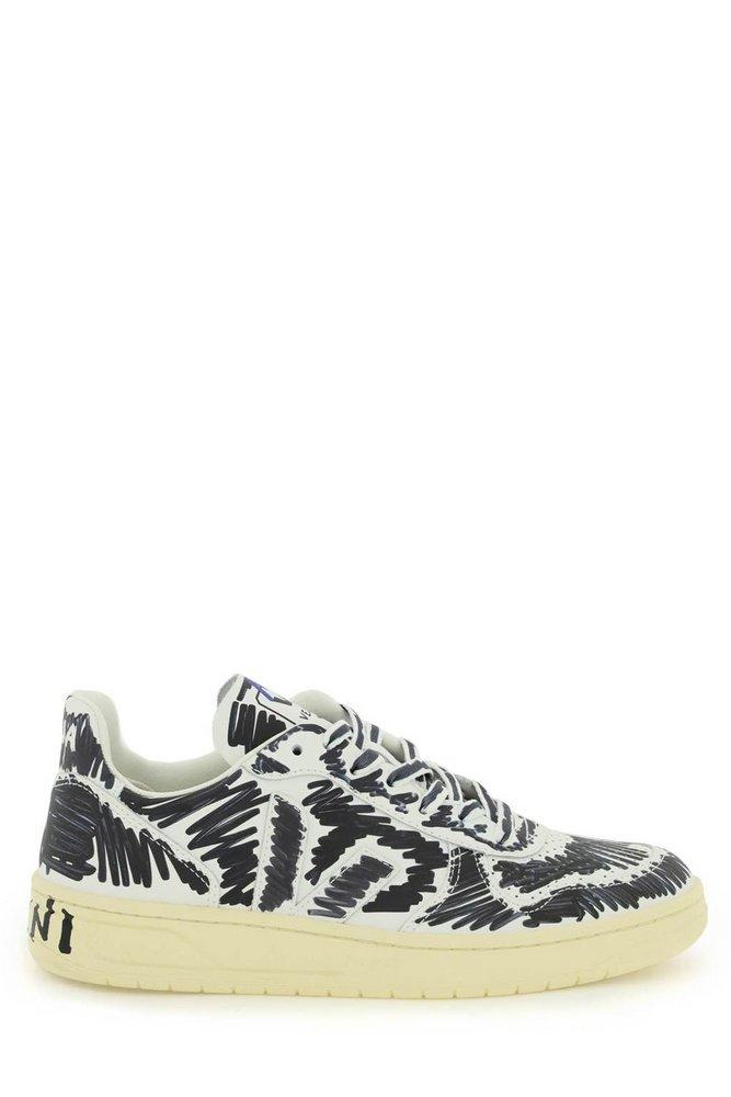 Marni x V-10 Veja Graffiti Low-Top Sneakers商品第1张图片规格展示