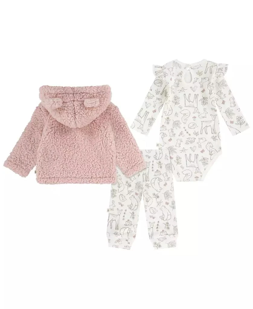 商品Huggies|Baby Girls Sherpa Jacket, Bodysuit and Pants 3-Piece Set,价格¥163,第2张图片详细描述