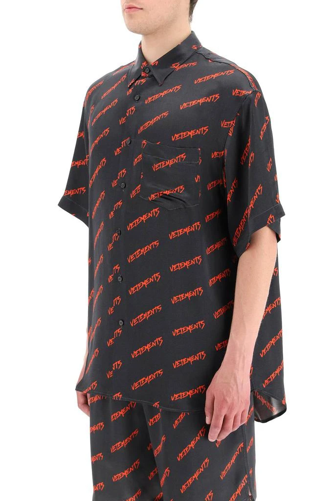 商品Vetements|Vetements maxi shirt with logo print,价格¥3892,第4张图片详细描述