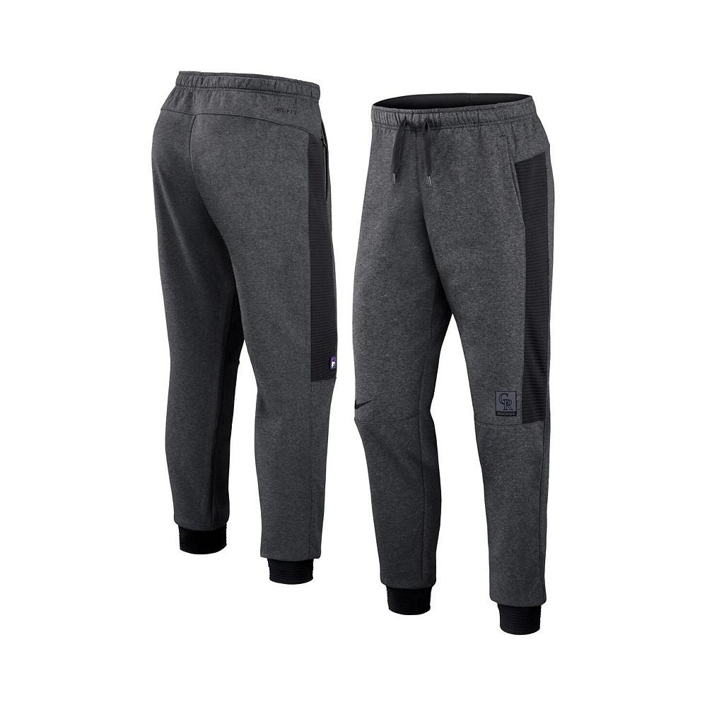 Men's Heathered Gray, Black Colorado Rockies Authentic Collection Flux Performance Jogger Pants商品第2张图片规格展示