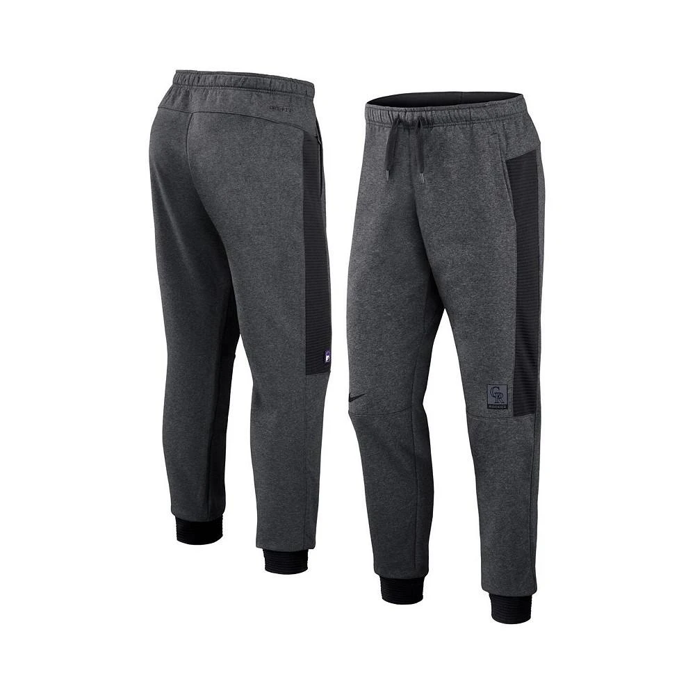 商品NIKE|Men's Heathered Gray, Black Colorado Rockies Authentic Collection Flux Performance Jogger Pants,价格¥535,第2张图片详细描述