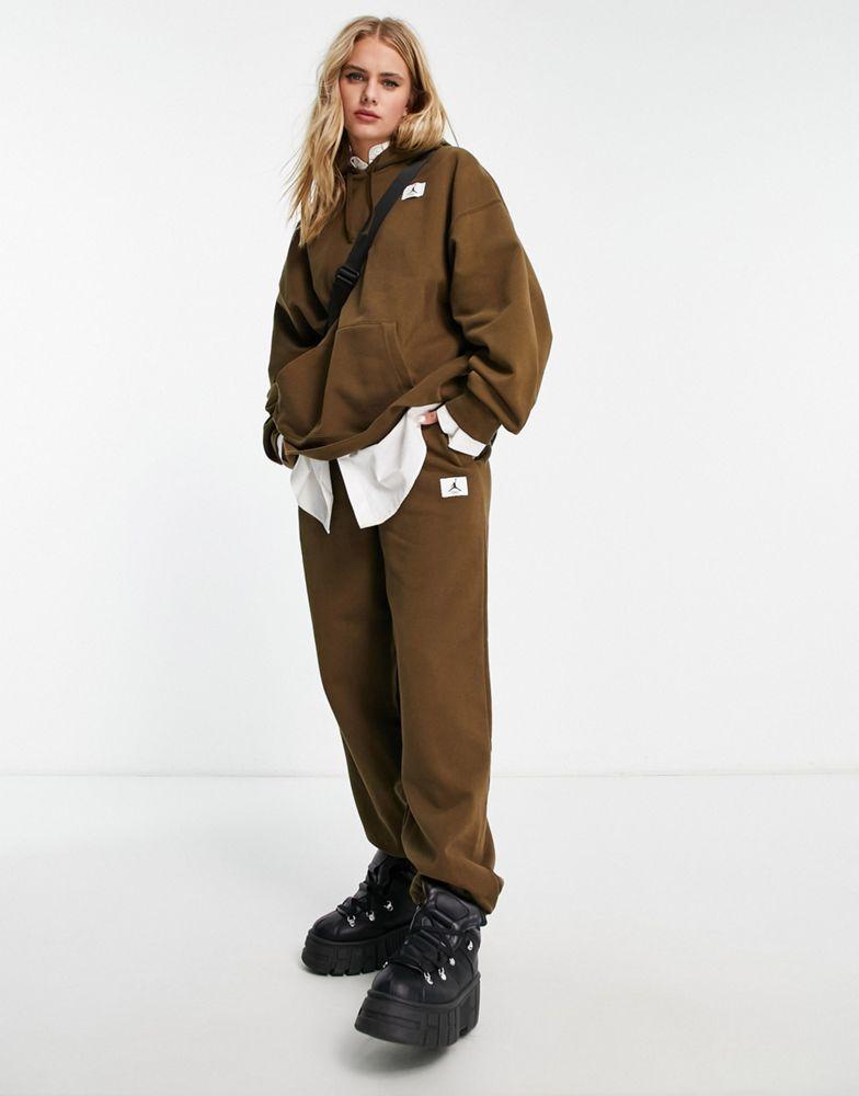 Jordan Flight fleece hoodie in light olive商品第4张图片规格展示