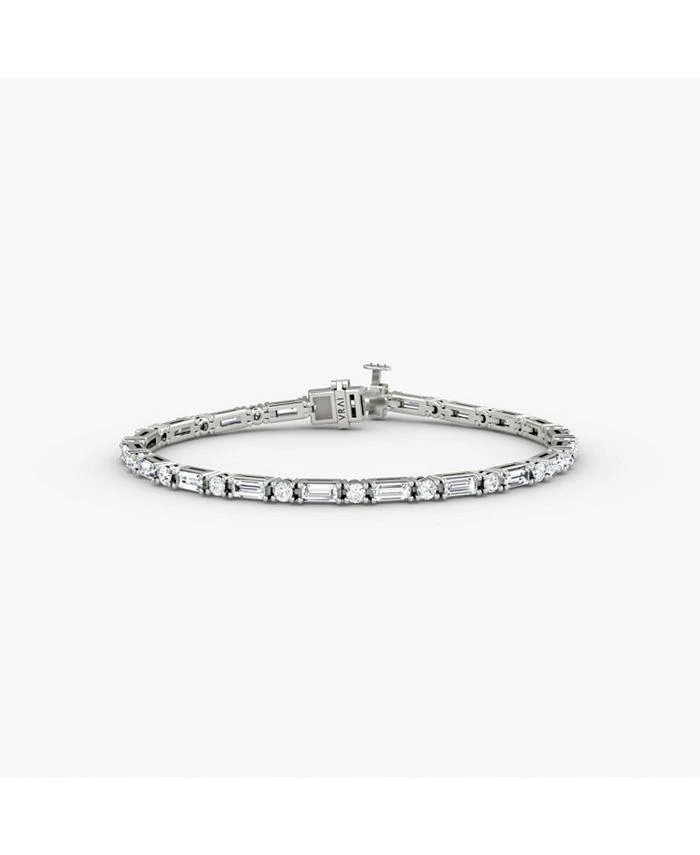 商品VRAI|Mixed Shape Bracelet in 14K White Gold, 3.15ctw Baguette & Brilliant Round Lab Grown Diamonds,价格¥29002,第3张图片详细描述