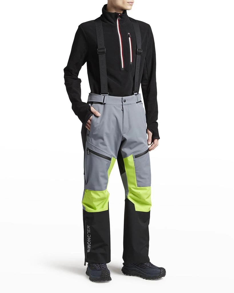 商品Moncler|Men's Colorblock Ski Pants w/ Suspenders,价格¥8167,第1张图片