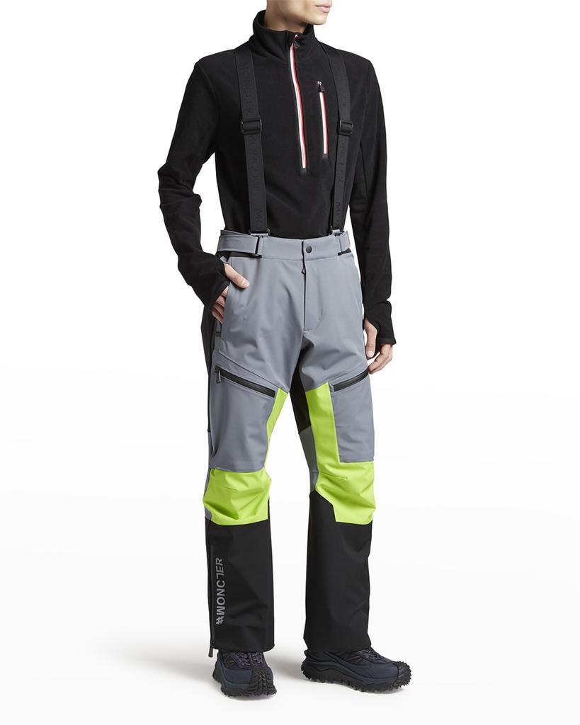 商品Moncler|Men's Colorblock Ski Pants w/ Suspenders,价格¥10990,第1张图片