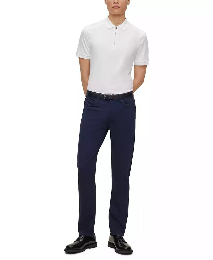 商品Hugo Boss|Men's Zip Placket Slim-Fit Polo Shirt,价格¥763,第4张图片详细描述