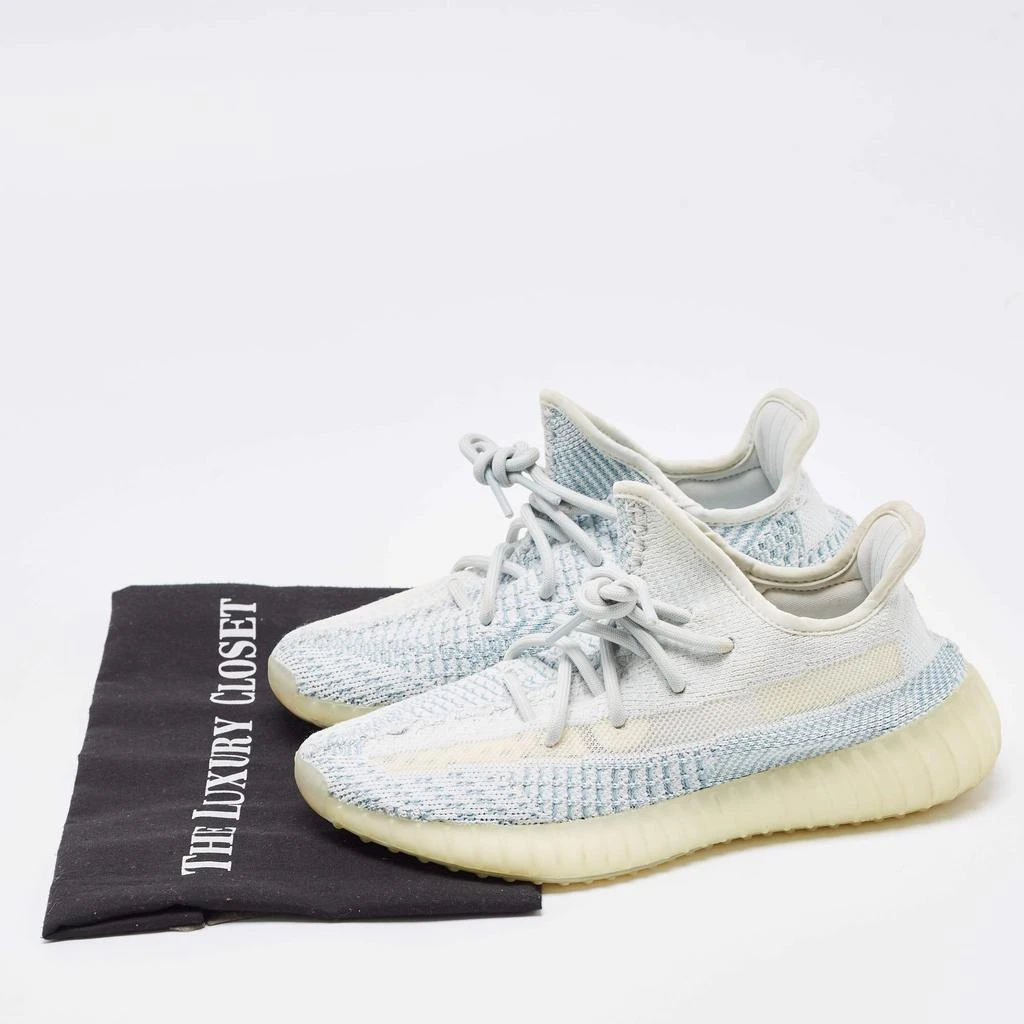 Yeezy x Adidas Blue/White Knit Fabric Boost 350 V2 Cloud White Non-Reflective Sneakers Size 37 1/3 商品