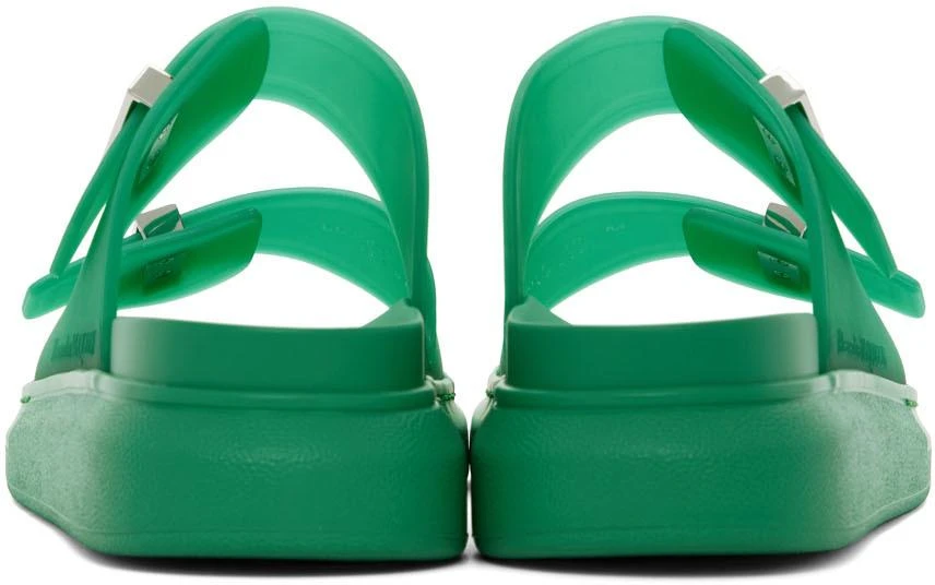 商品Alexander McQueen|Green Rubber Slides,价格¥1074,第2张图片详细描述