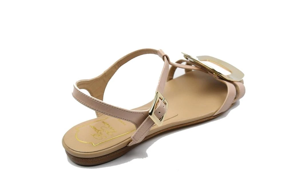 商品Roger Vivier|Roger Vivier Rosa Salmone Leather Chips Thong Sandals,价格¥3248,第3张图片详细描述