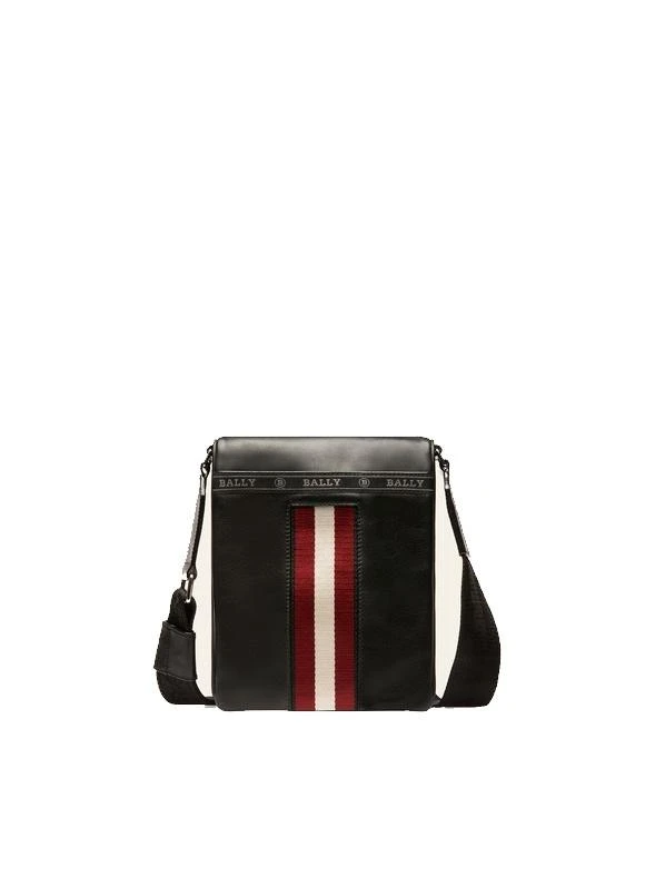 商品Bally|NEW Bally Huya Men's 6231827 Black Leather Cross Body Bag MSRP,价格¥2468,第1张图片