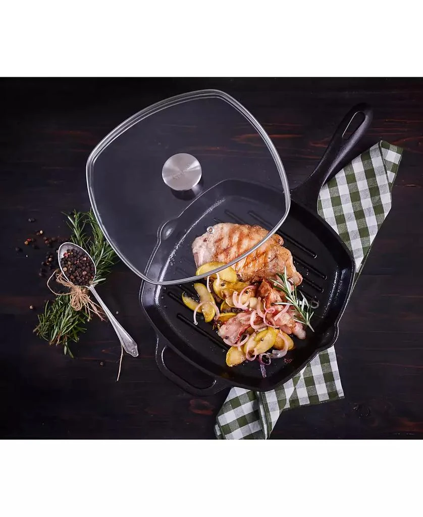 商品Victoria|Glass Lid with Stainless Steel Knob for 10" Grill Pan,价格¥150,第5张图片详细描述