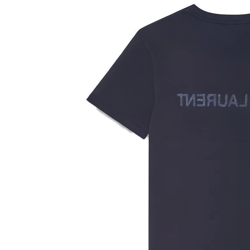 商品[国内直发] Yves Saint Laurent|圣罗兰 反转Logo圆领短袖T恤 男款 藏青色,价格¥2005,第5张图片详细描述
