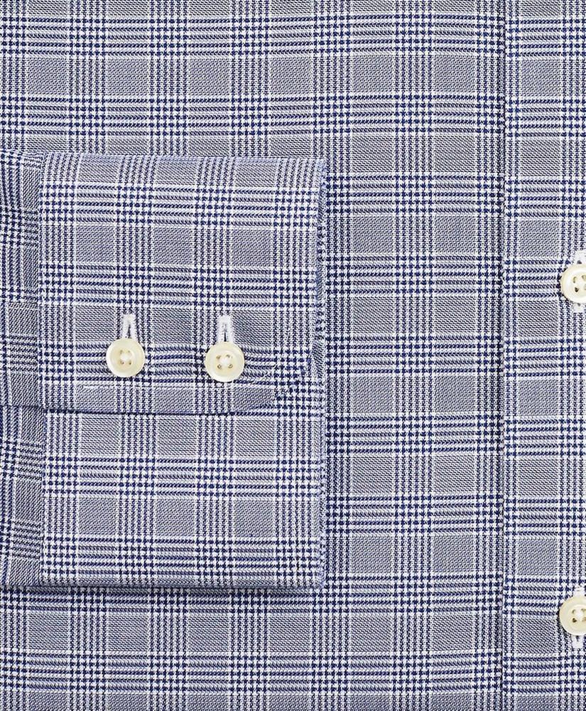 Stretch Regent Regular-Fit Dress Shirt, Non-Iron Royal Oxford Button-Down Collar Glen Plaid商品第3张图片规格展示