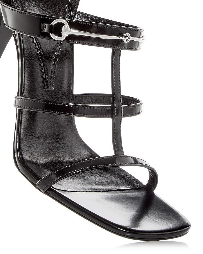 商品Gucci|Women's Horsebit T Strap High Heel Sandals,价格¥7412,第5张图片详细描述