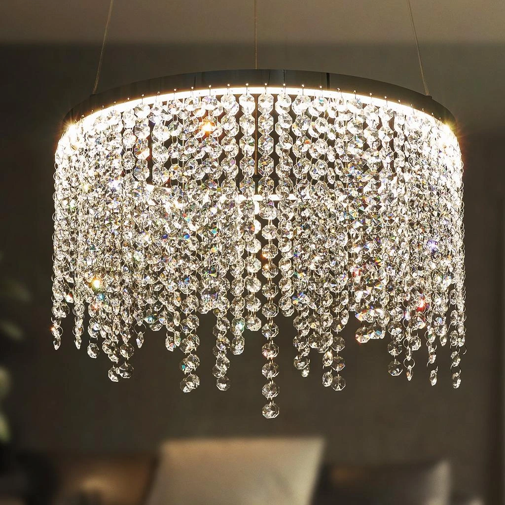 商品Simplie Fun|Fancy hanging ceiling lamps luxury modern pendant light crystal chandelier,价格¥1249,第1张图片
