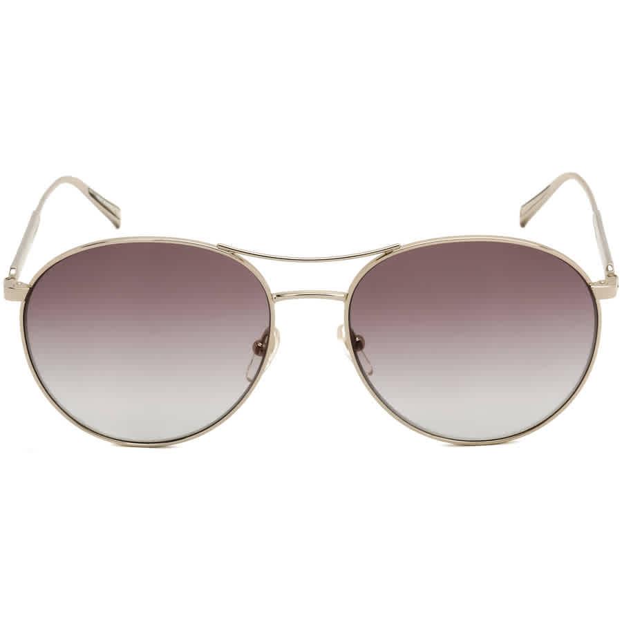 Longchamp Ladies Gold Tone Round Sunglasses LO133S72259商品第2张图片规格展示