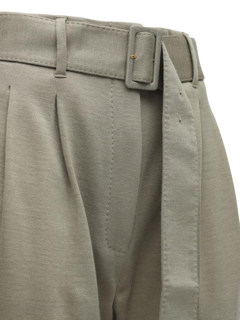 High Waist Cashmere Blend Pants W/ Belt商品第1张图片规格展示