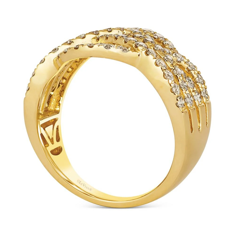 商品Le Vian|Nude Diamond Multirow Crossover Ring (1-1/6 ct. t.w.) in 14k Gold,价格¥17117,第3张图片详细描述