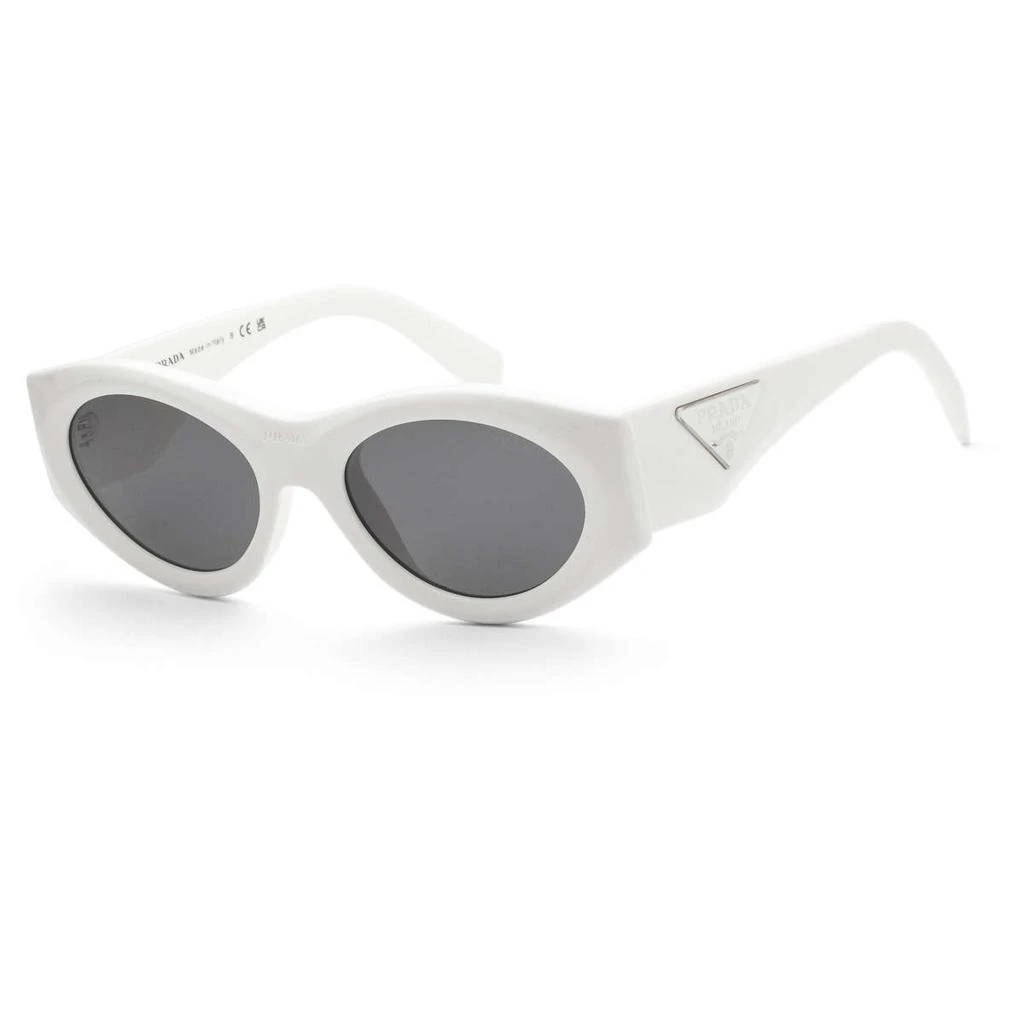 商品Prada|Prada 白色 椭圆 太阳镜,价格¥1281,第1张图片