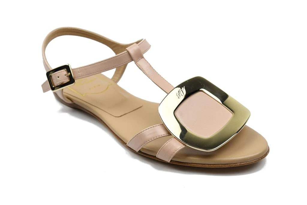 商品Roger Vivier|Roger Vivier Rosa Salmone Leather Chips Thong Sandals,价格¥3248,第1张图片