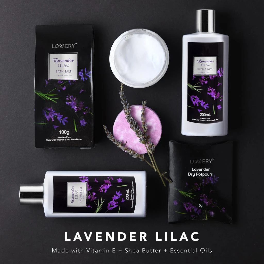 商品Lovery|Lavender Handmade Bath and Body Gift Set, 8 Piece,价格¥350,第5张图片详细描述