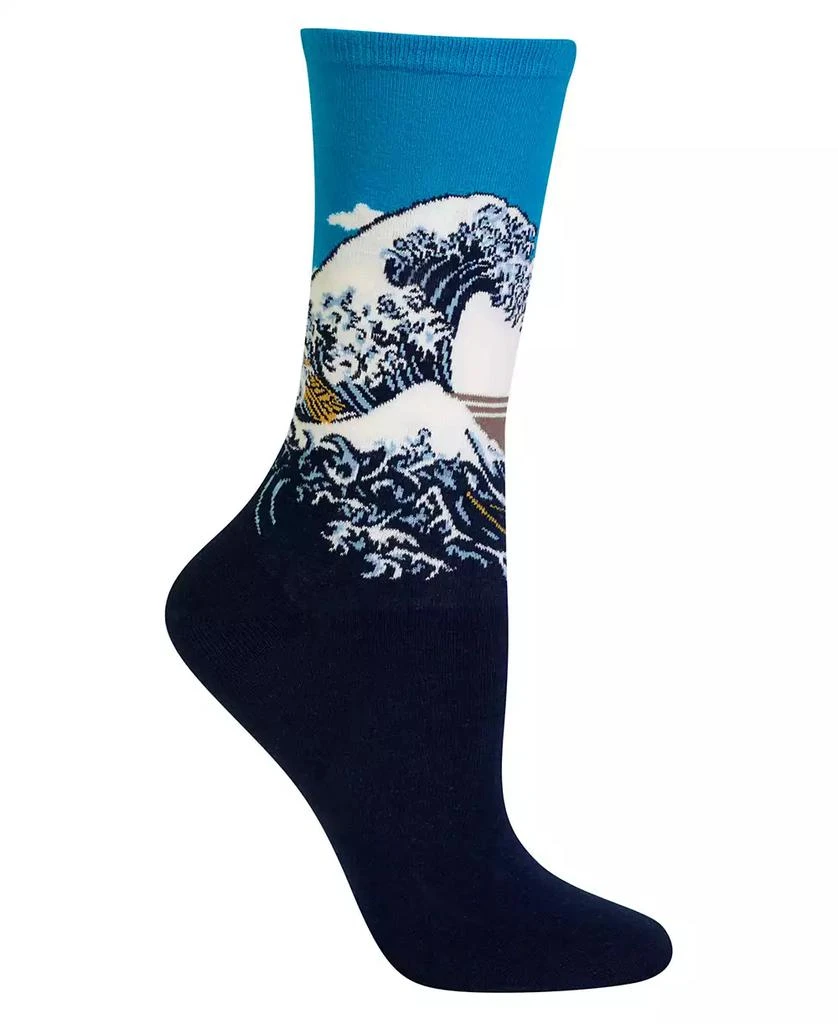 商品Hot Sox|Women's Hokusai's Great Wave Fashion Crew Socks,价格¥69,第1张图片