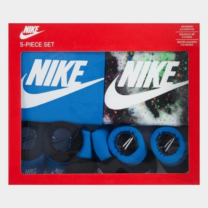 商品NIKE|Infant Nike 5-Piece Bodysuit, Booties and Hat Tie-Dye Box Set,价格¥74,第2张图片详细描述