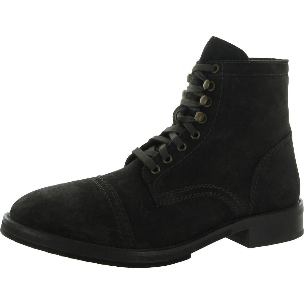 Steve Madden Mens Buddy Solid Zipper Combat & Lace-up Boots商品第1张图片规格展示